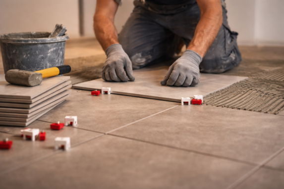 Fliesenverlegung